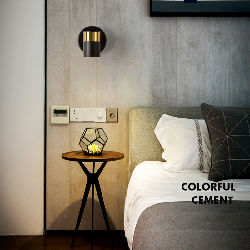 Half Cylinder Metal Wall Sconce Modern Style 1-Light Reading Wall Mount Lighting