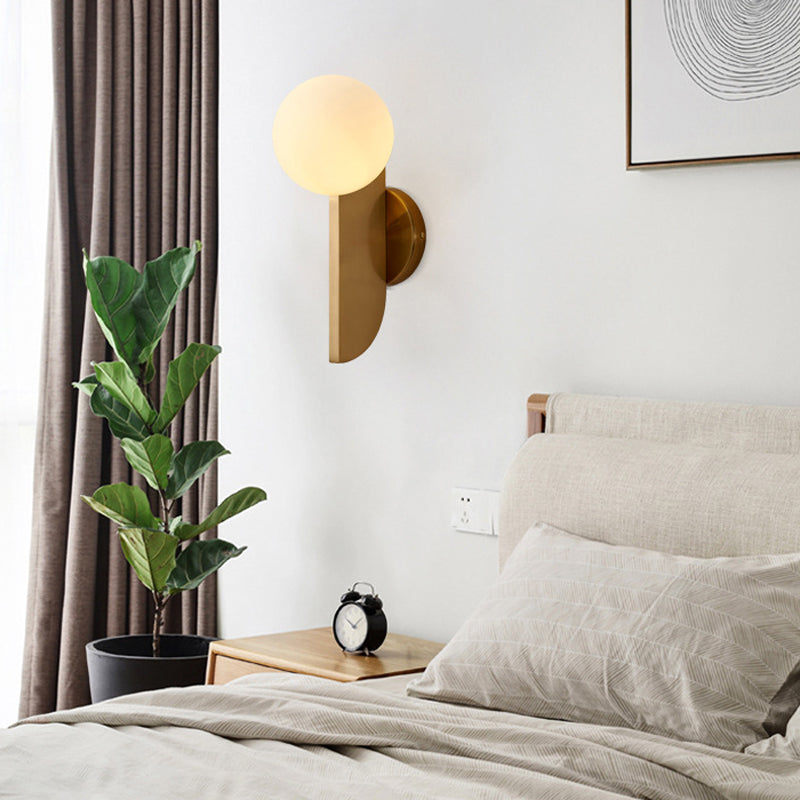 Ball Wall Sconce Lighting Modern Style Glass 1 Light Wall Mounted Light