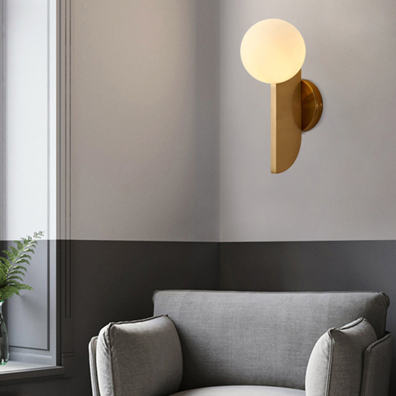Ball Wall Sconce Lighting Modern Style Glass 1 Light Wall Mounted Light