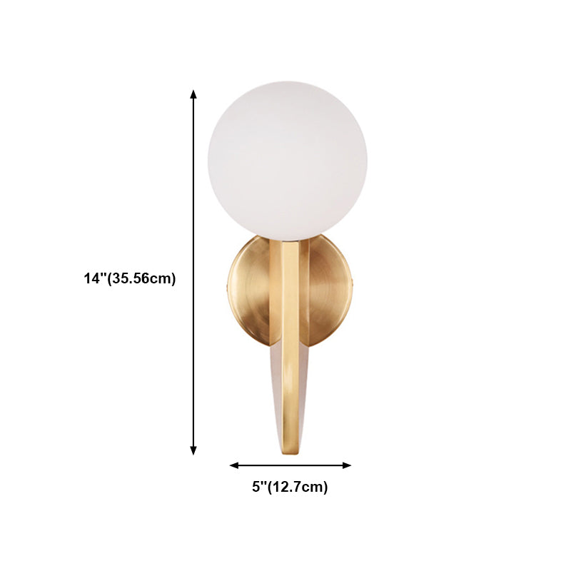Ball Wall Sconce Lighting Modern Style Glass 1 Light Wall Mounted Light