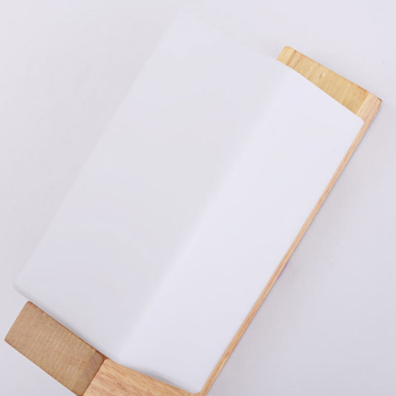 Rectangular Wall Sconce Lighting Modern Style Wood 1 Light Wall Mounted Light