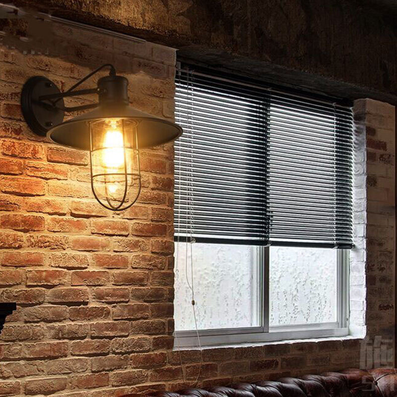 Flared Wall Sconce Lighting Industrial Style Metal 1 Light Wall Mounted Light