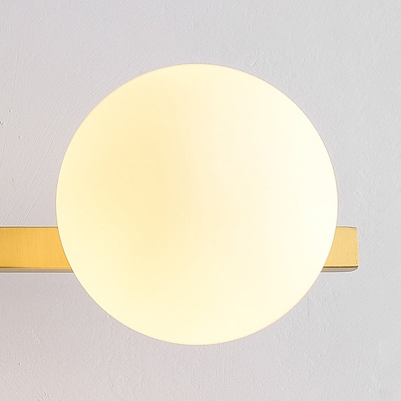 Industrial Golden Light Glass Globe Shaded Bath Vanity Lighting for Bathroom