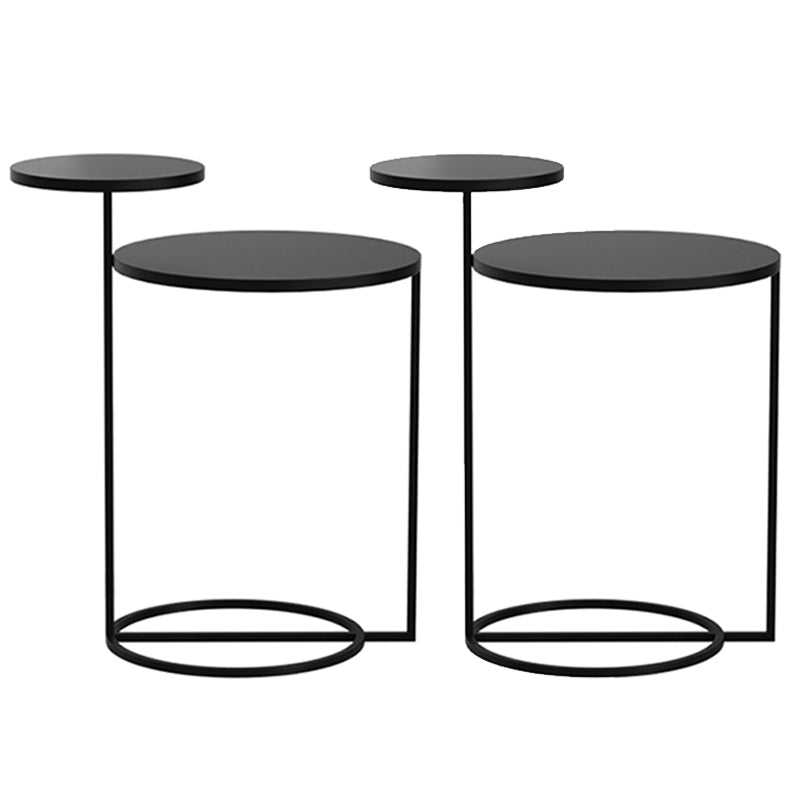 Contemporary Metal Accent Table Nightstand 21.65" Tall Bed Nightstand