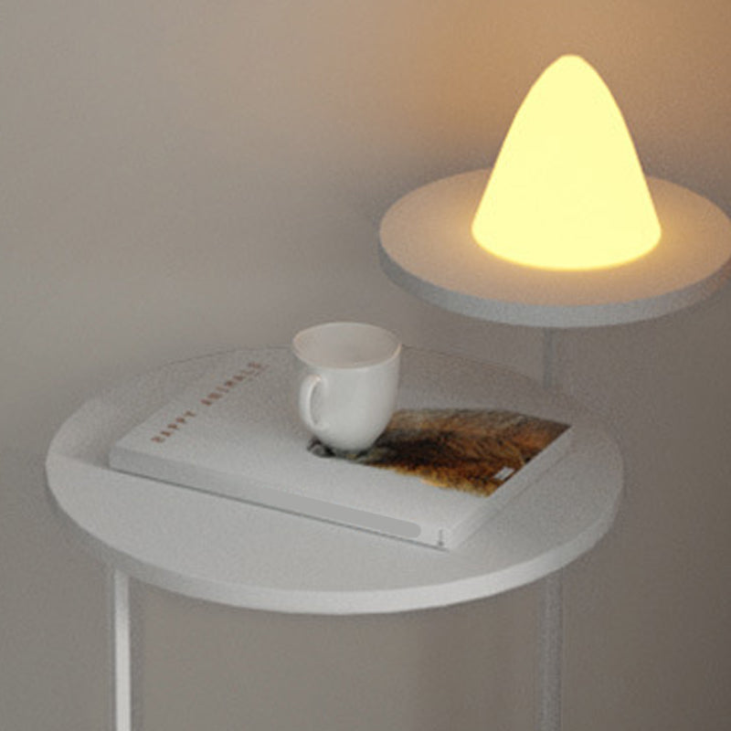 Contemporary Metal Accent Table Nightstand 21.65" Tall Bed Nightstand