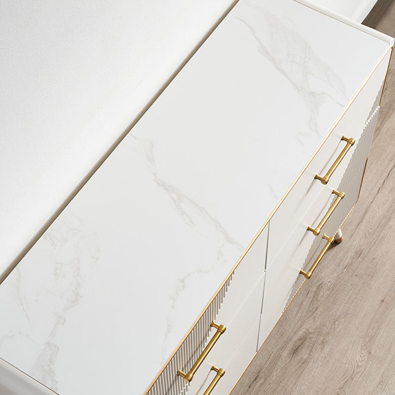 Glam Storage Chest Dresser Stone Storage Chest with 3/5/6 Drawers