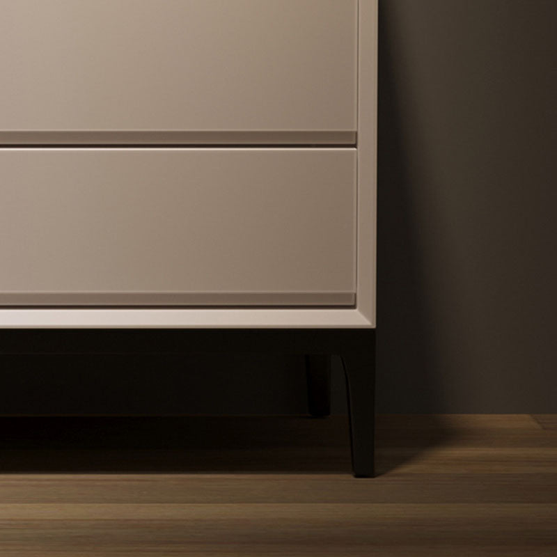 Contemporary Chest Bedroom Stone Storage Chest in White with 8 Drawers