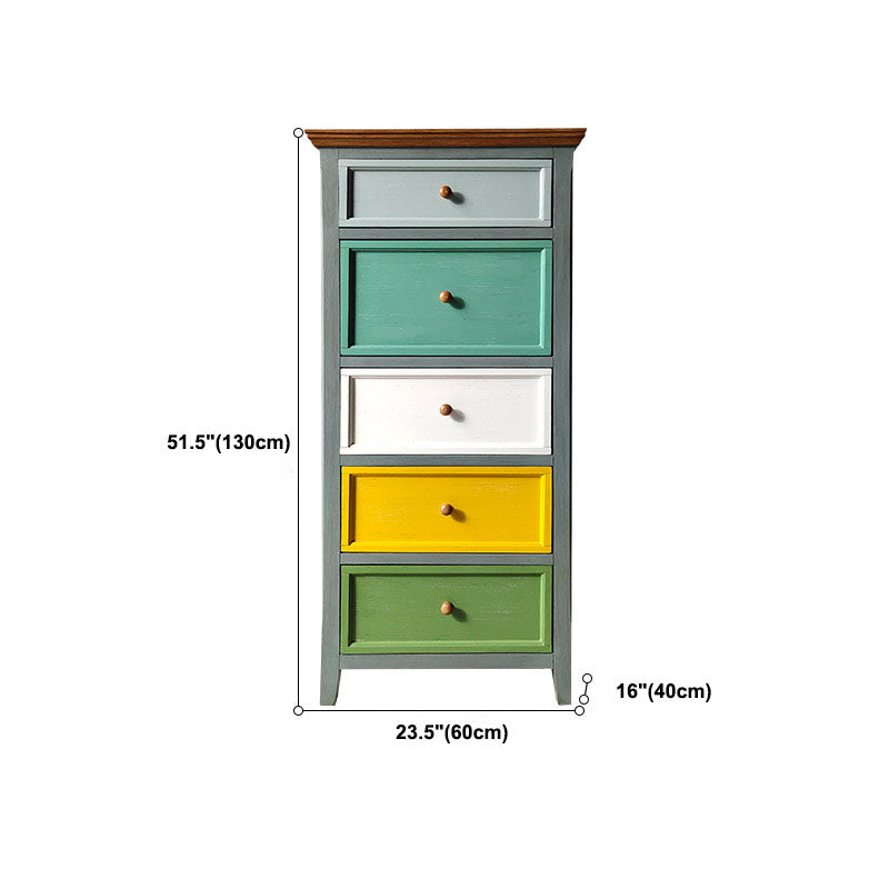 Nautical Vertical Bedroom Chest Wooden 16"Wide Storage Chest