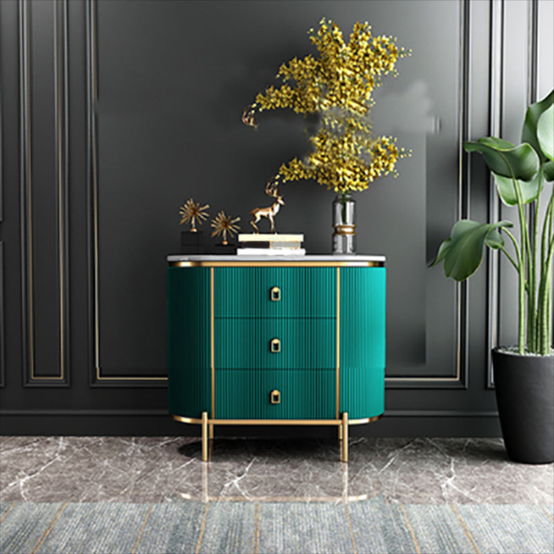 15.6-inch Width Glam Storage Chest Stone Dresser with 3/4 Drawers