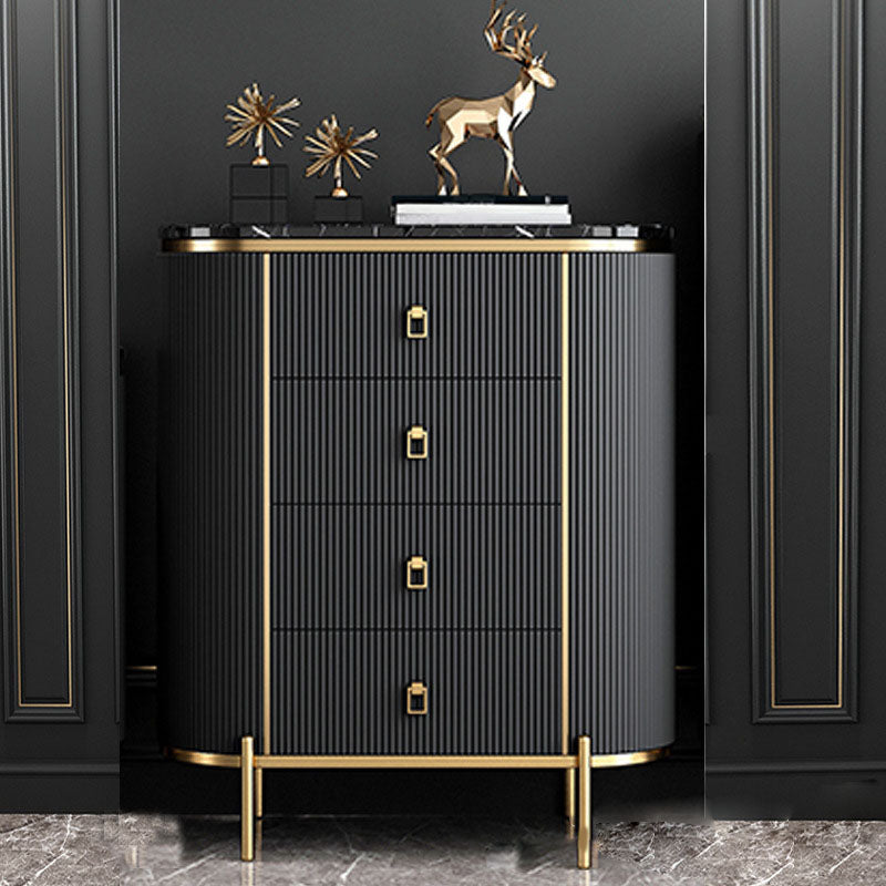 15.6-inch Width Glam Storage Chest Stone Dresser with 3/4 Drawers