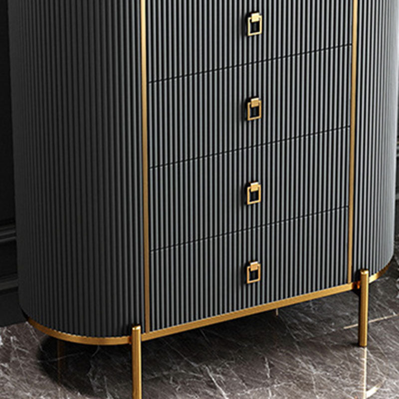 15.6-inch Width Glam Storage Chest Stone Dresser with 3/4 Drawers