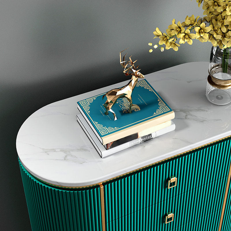 15.6-inch Width Glam Storage Chest Stone Dresser with 3/4 Drawers