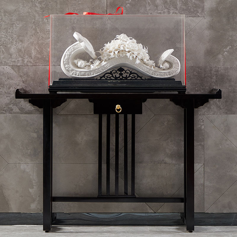 Pine Console Table Mid-Century Modern Rectangle Accent Table for Hall