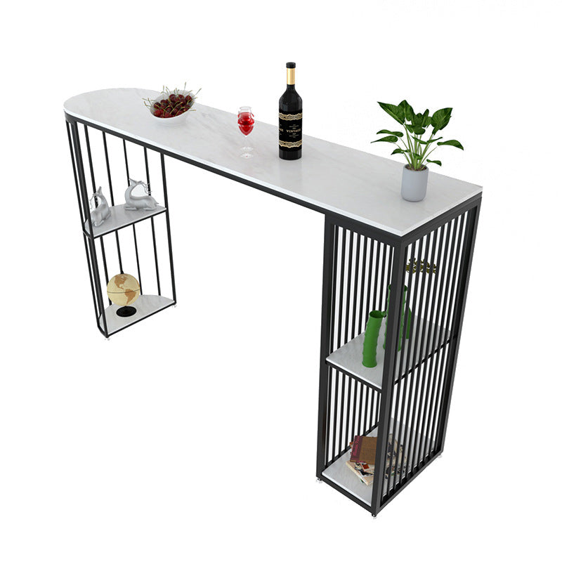 Glam Pub Table Specialty Bar Height Double Pedestal Bar Table