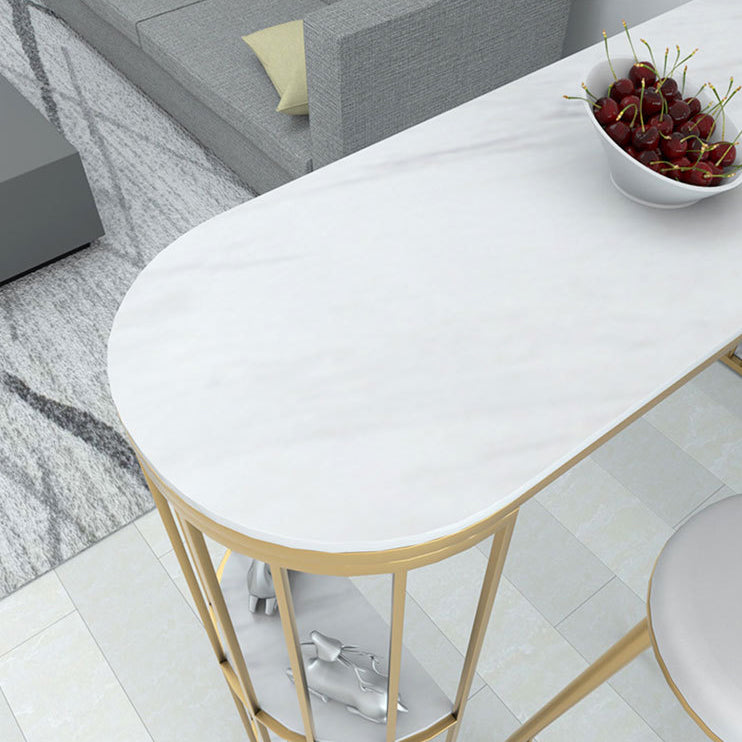 Glam Pub Table Specialty Bar Height Double Pedestal Bar Table