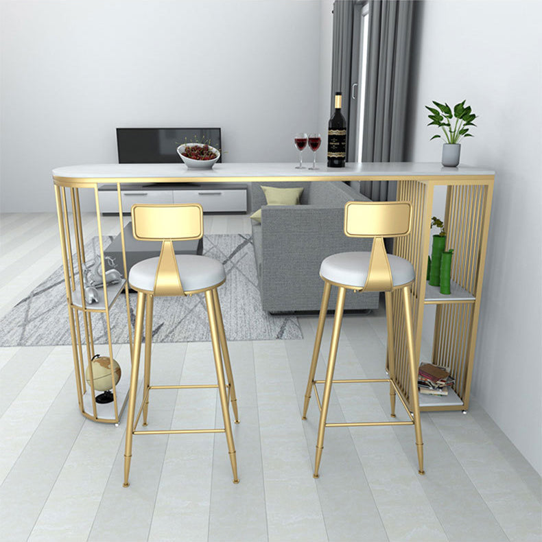 Glam Pub Table Specialty Bar Height Double Pedestal Bar Table