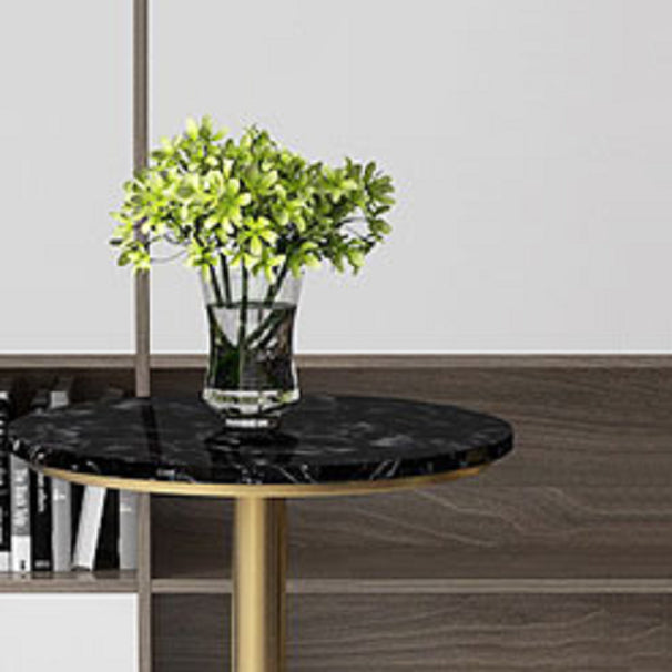 Stone Bar Table Glam Pedestal Bar Height Pub Table for Indoor