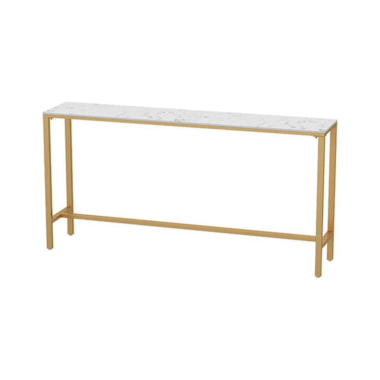 Glam Style Bar Table Faux Marble Bar Dining Table for Living Room