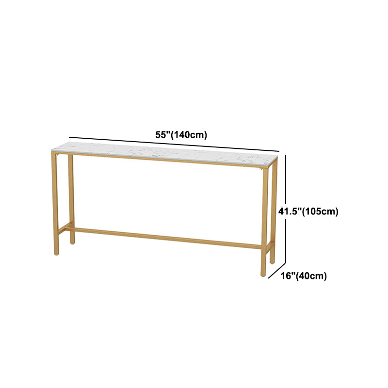 Glam Style Bar Table Faux Marble Bar Dining Table for Living Room