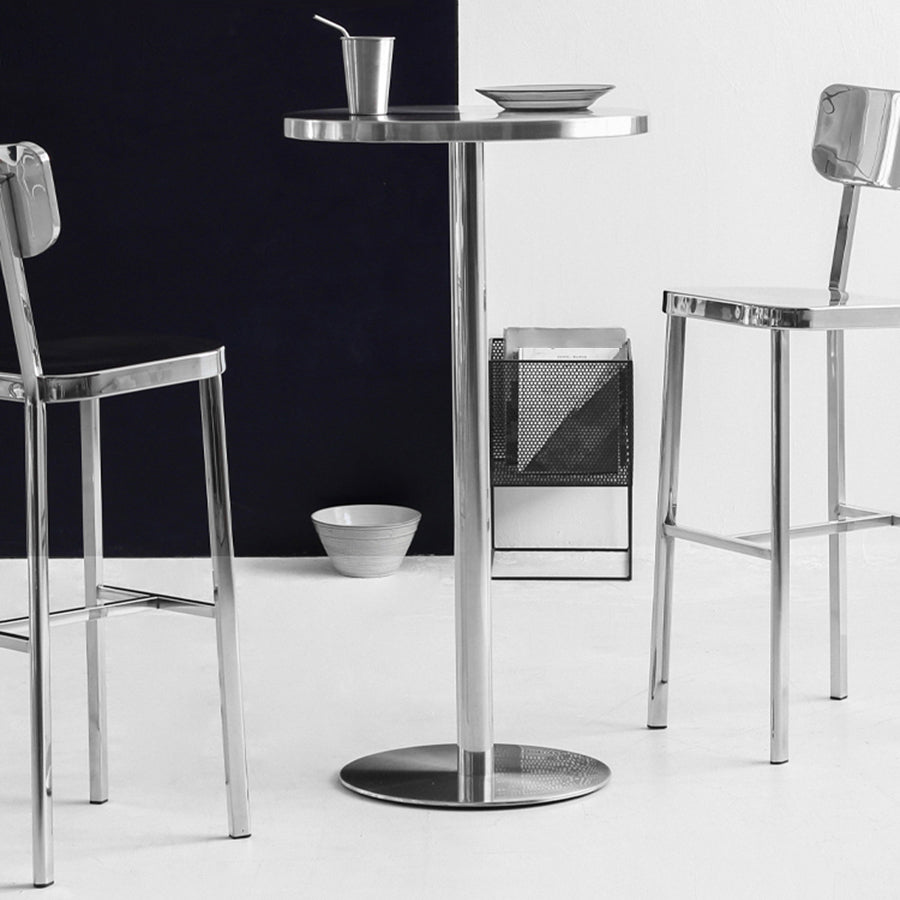 Industrial Style Pub Table Bar Height Metal Bar Table for Indoor