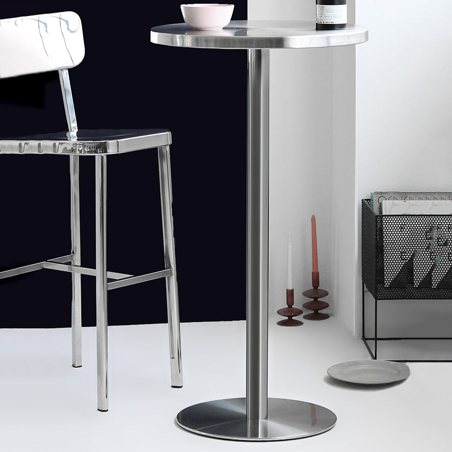 Industrial Style Pub Table Bar Height Metal Bar Table for Indoor