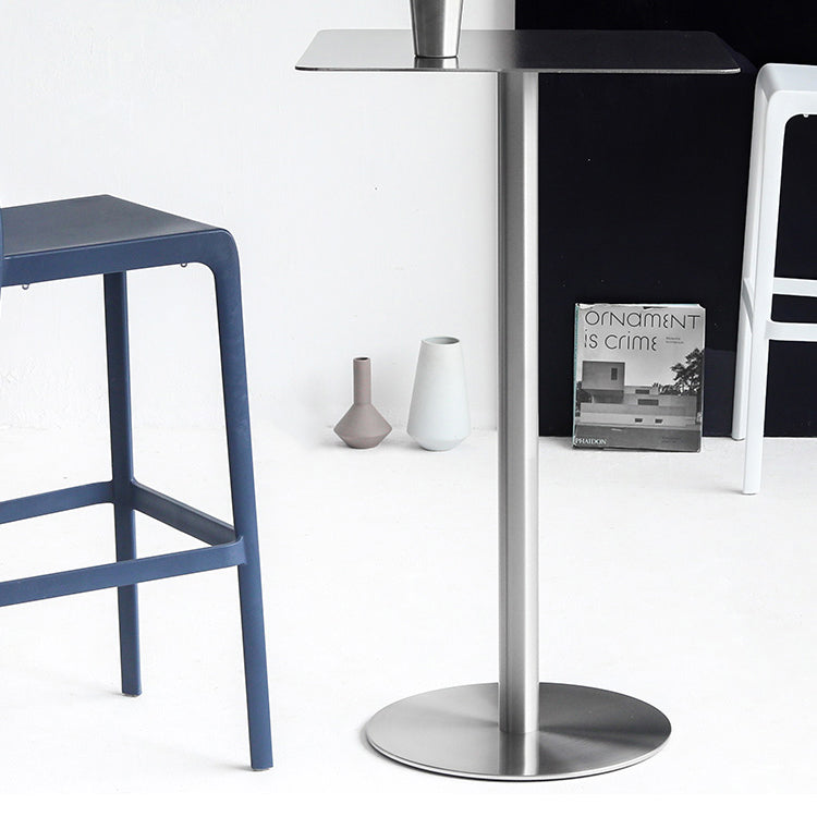 Industrial Style Pub Table Bar Height Metal Bar Table for Indoor