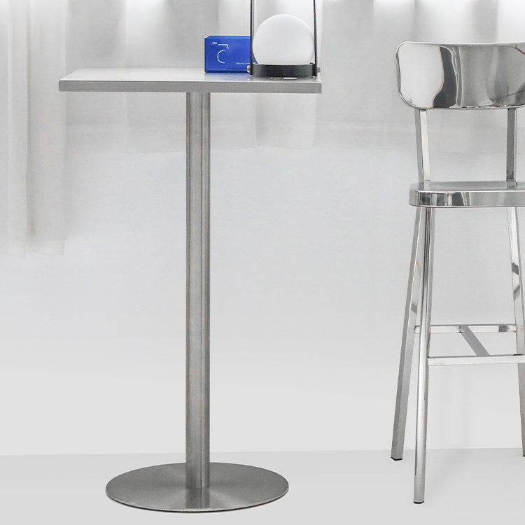 Industrial Style Pub Table Bar Height Metal Bar Table for Indoor