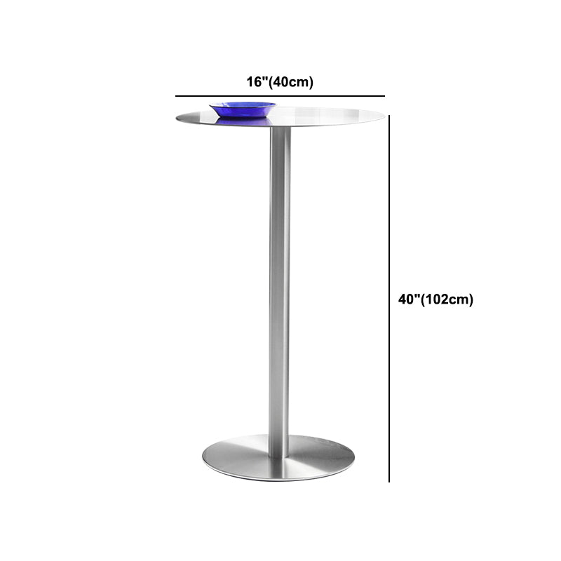 Industrial Style Pub Table Bar Height Metal Bar Table for Indoor