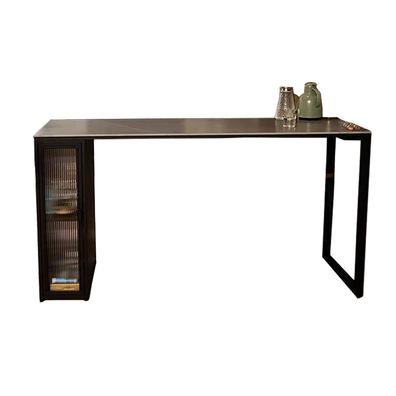 Rectangle Bar Table Grey Dining Table for Kitchen Living Room