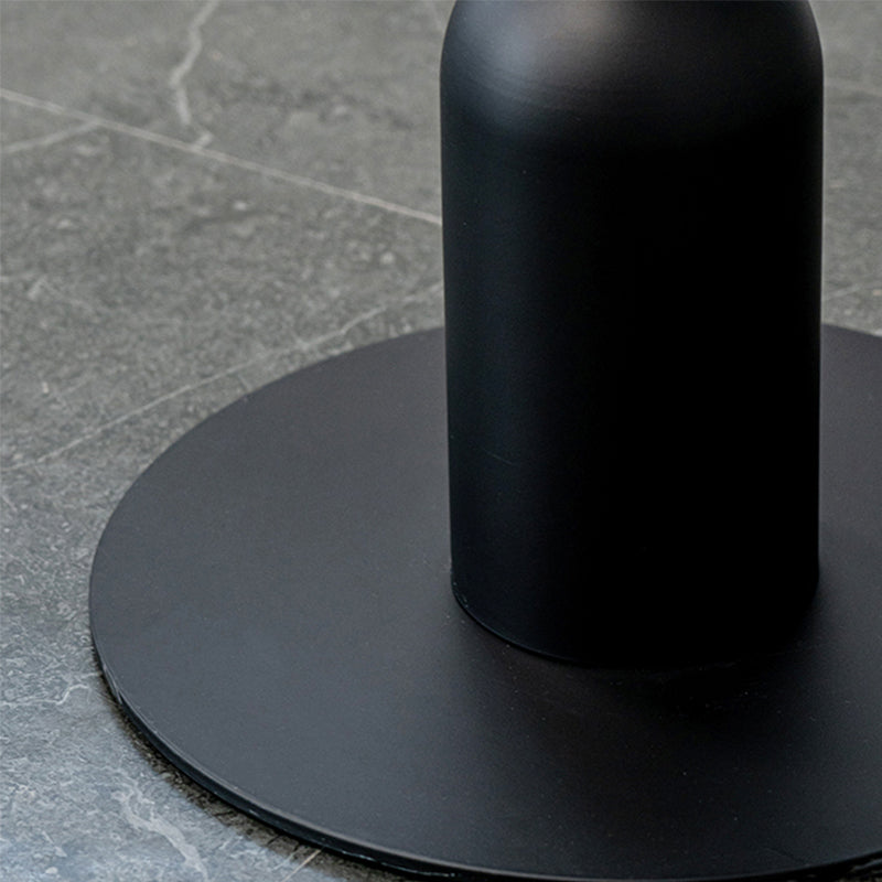 Industrial Bar Dining Table Fixed Bistro Bar Height Cocktail Table with Metal Base