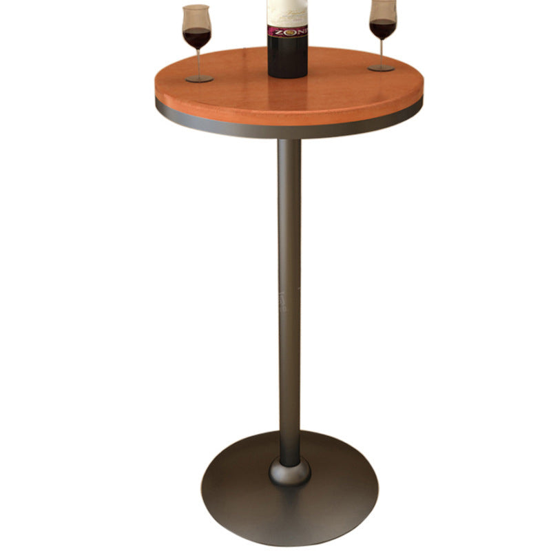 Modern Pub Table Round Bar Height Solid Wood Bar Table for Indoor