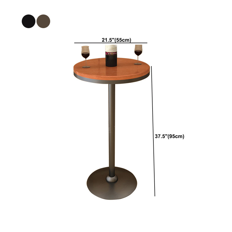 Modern Pub Table Round Bar Height Solid Wood Bar Table for Indoor
