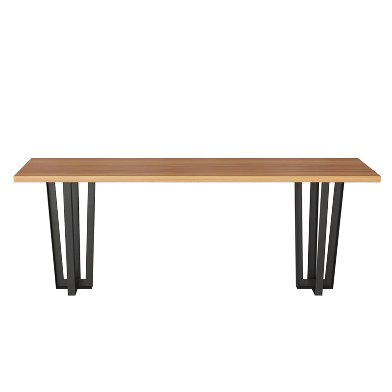 Industrial Style Bar Table Rectangle Solid Wood Bistro Bar Desk for Indoor