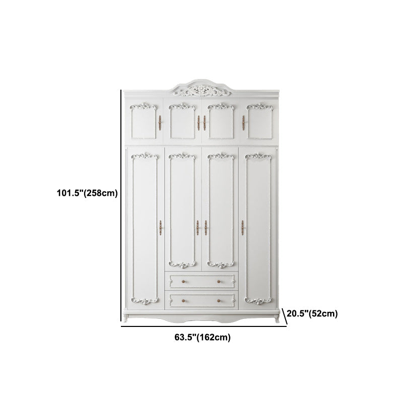 Bedroom Hinged Door Storage Cabinet Manufactured Wood French Country Cabinet with Drawers