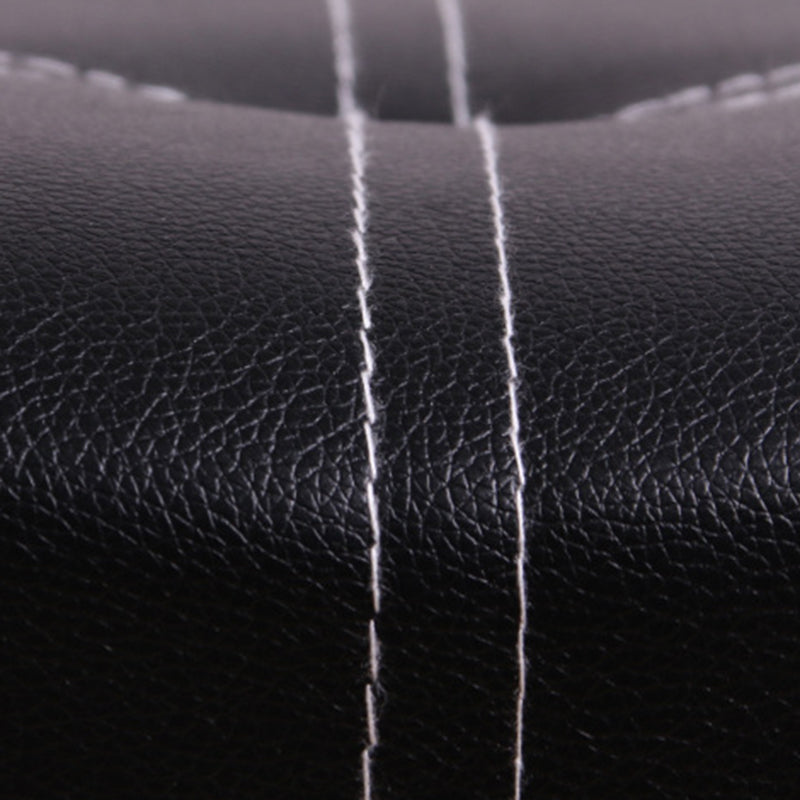 Mid-Century Modern Pouf Ottoman PU Leather Tufted Square Ottoman with Storage