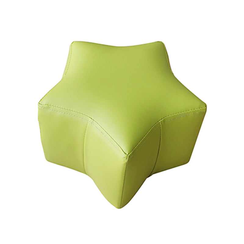 Modern Water Resistant Standard Specialty Shape Pink Leather Ottoman