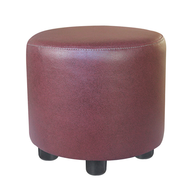 Popular Round Pouf Chair Contrast Color Cotton Water Resistant Footstool Ottoman