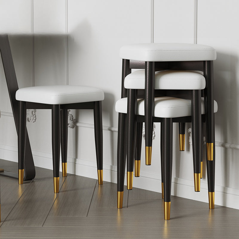 Contemporary Tear Resistant Ottaman Square Orange Velvet Standard