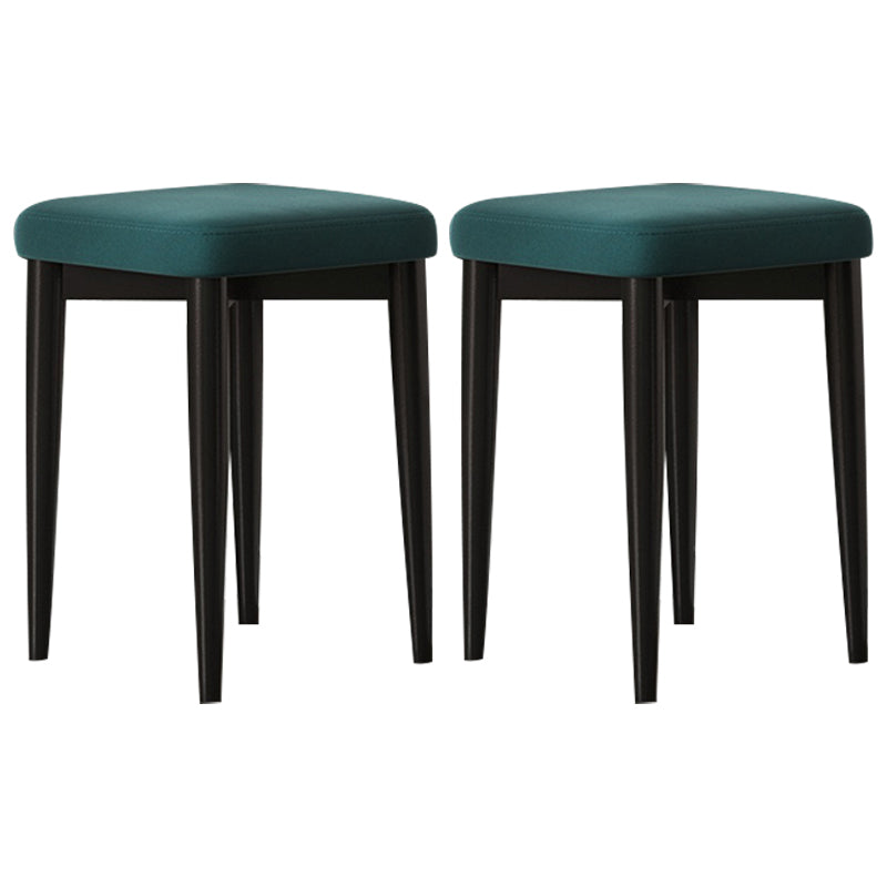 Contemporary Tear Resistant Ottaman Square Orange Velvet Standard