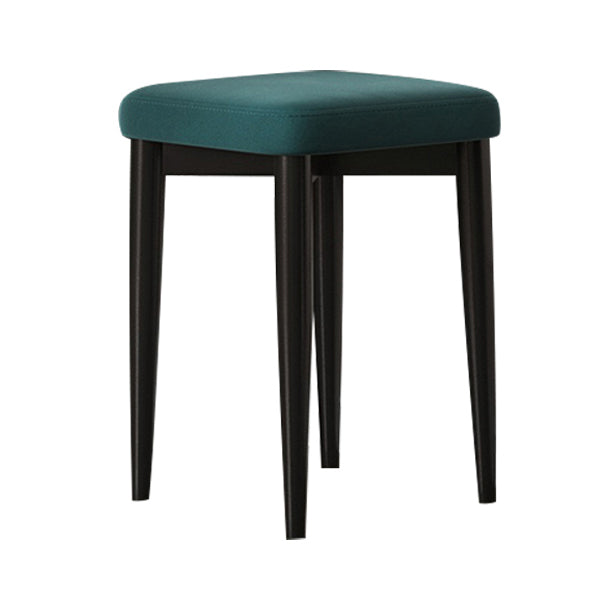 Contemporary Tear Resistant Ottaman Square Orange Velvet Standard