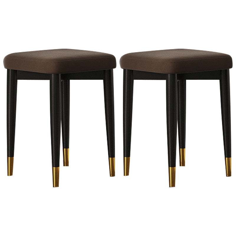 Contemporary Tear Resistant Ottaman Square Orange Velvet Standard