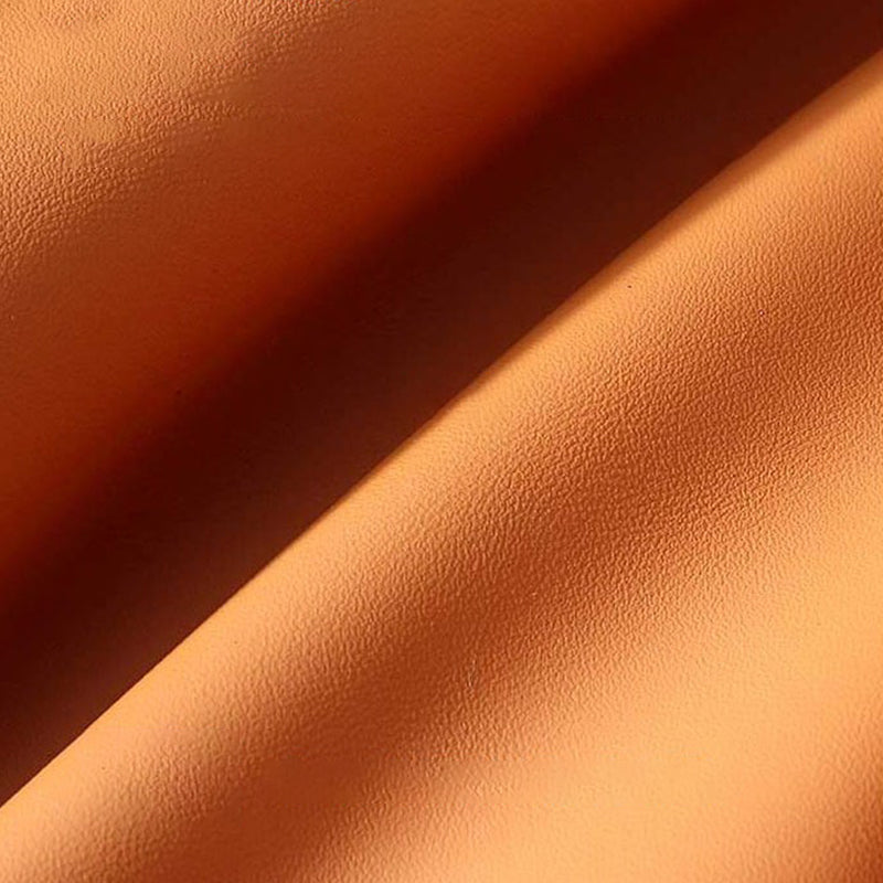 Stylish PU Ottoman Solid Color Water Resistant Round Footstool Ottoman