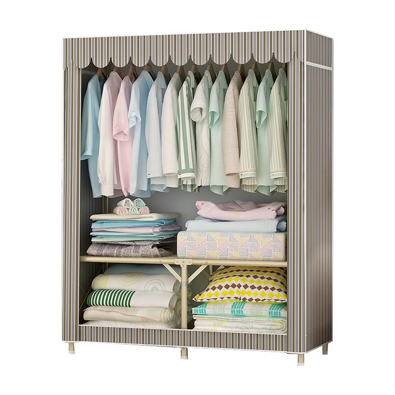 Contemporary Style Wardrobe Steel Bedroom Wardrobe Closet with Door