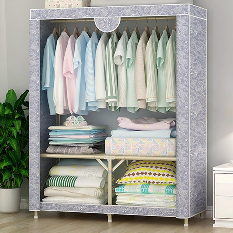 Contemporary Style Wardrobe Steel Bedroom Wardrobe Closet with Door