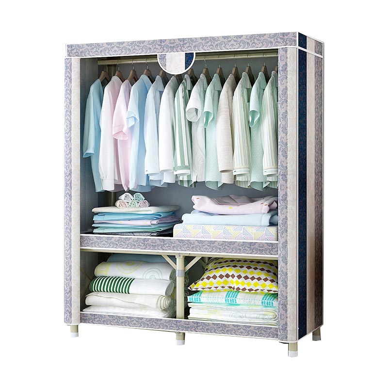 Contemporary Style Wardrobe Steel Bedroom Wardrobe Closet with Door