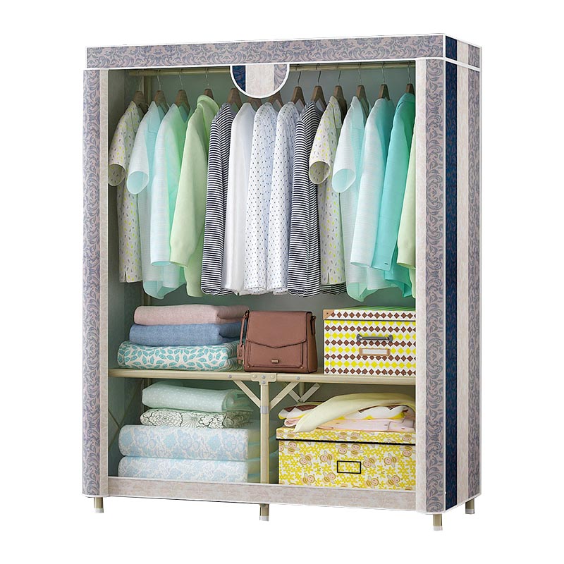 Contemporary Style Wardrobe Steel Bedroom Wardrobe Closet with Door