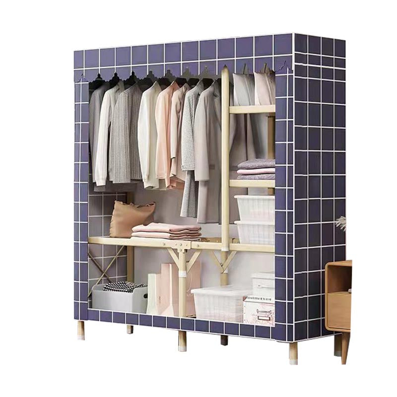 Contemporary Style Wardrobe Steel Bedroom Wardrobe Closet with Door