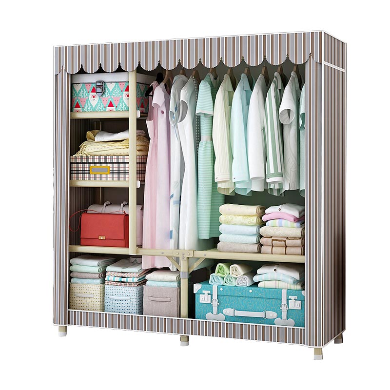 Contemporary Style Wardrobe Steel Bedroom Wardrobe Closet with Door