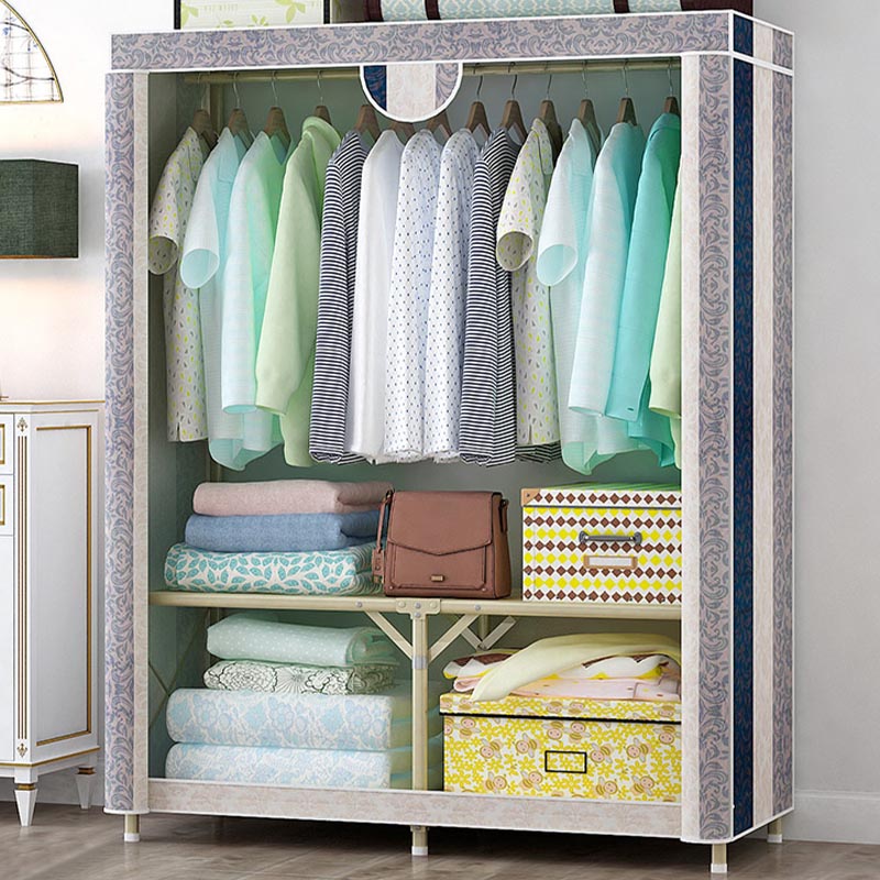 Contemporary Style Wardrobe Steel Bedroom Wardrobe Closet with Door