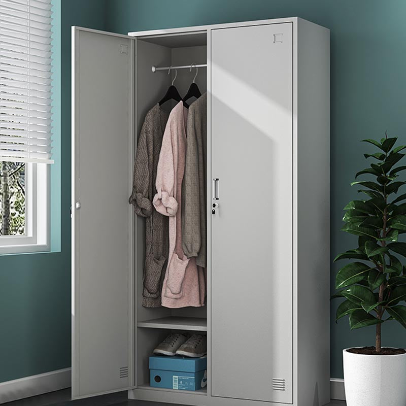 Contemporary Hinged Wardrobe Cabinet Steel Wardrobe Armoire for Home
